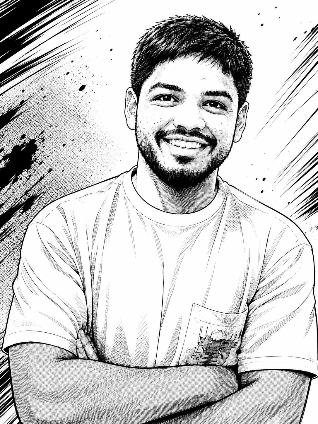 Sandeep V manga portrait